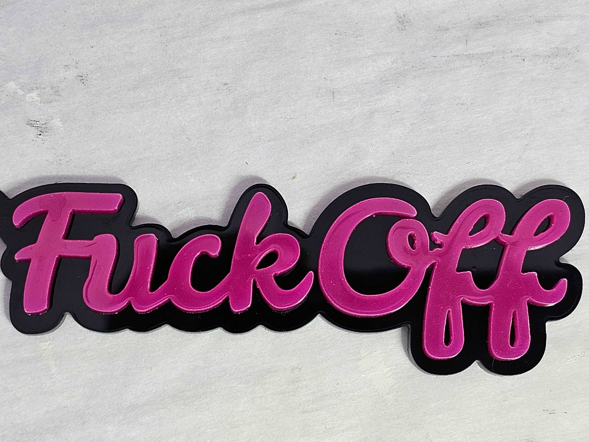 "Fucc Off" Key Chain, Funny Keychain, Sarcastic Gift, Novelty Key Holder, Humorous Accessory