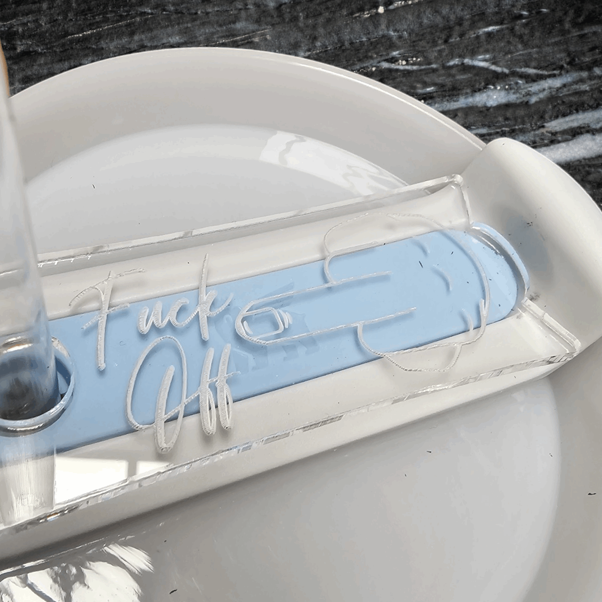 F*ck Off - Tumbler topper for "branded" water bottle