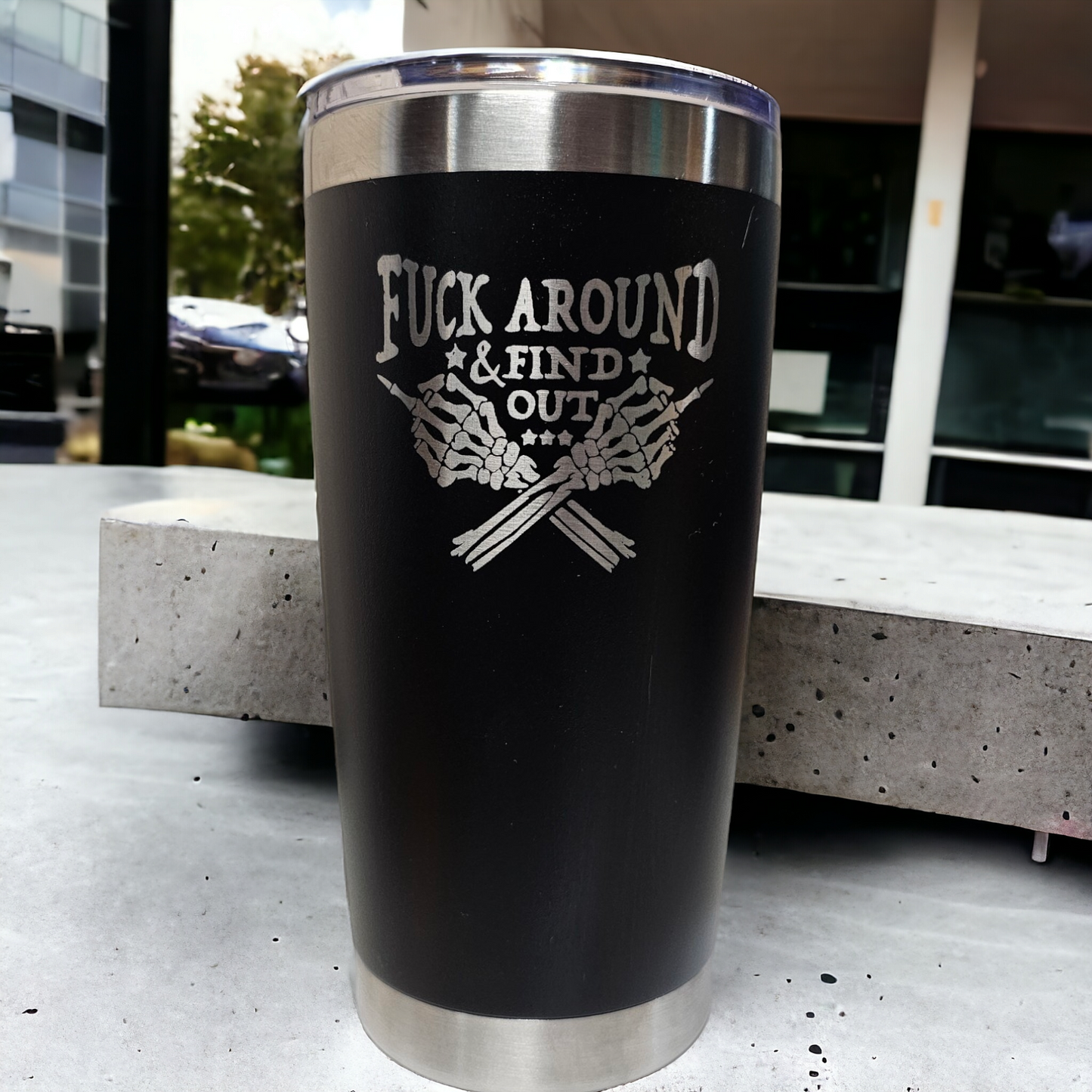 F*ck around and find out tumbler, 20 oz Cuss word coffee mug