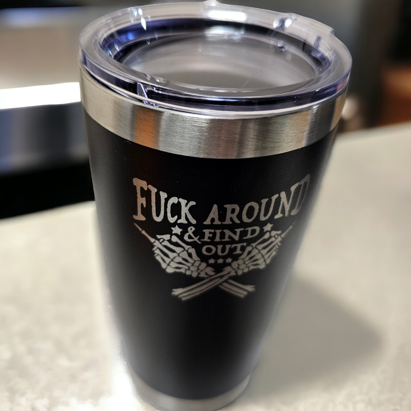 F*ck around and find out tumbler, 20 oz Cuss word coffee mug